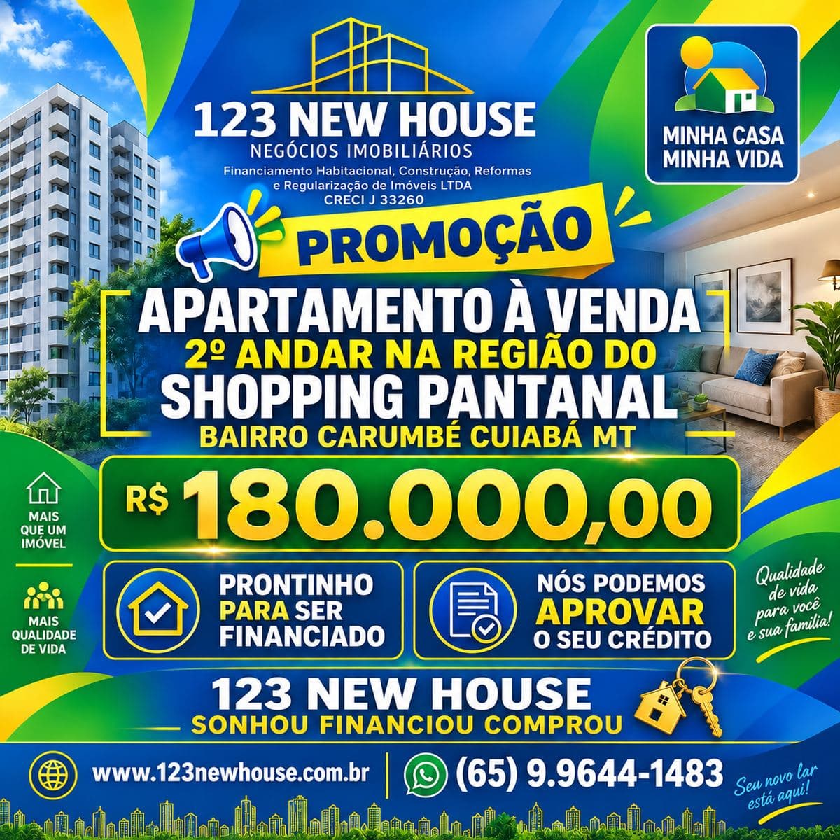 Foto principal de apartamento à venda no bairro CARUMBE em Cuiabá