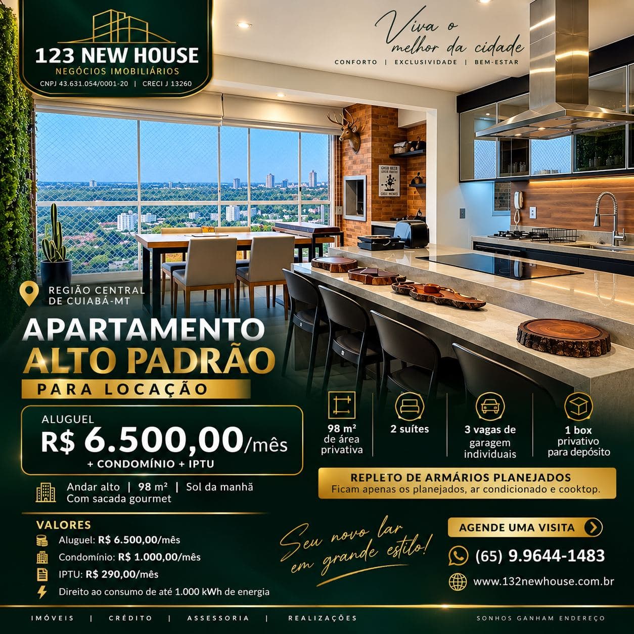 Foto principal de apartamento para locação no bairro Santa Rosa em Cuiabá